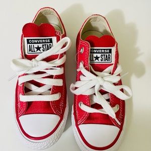 Size 11.5 red Converse All Star.